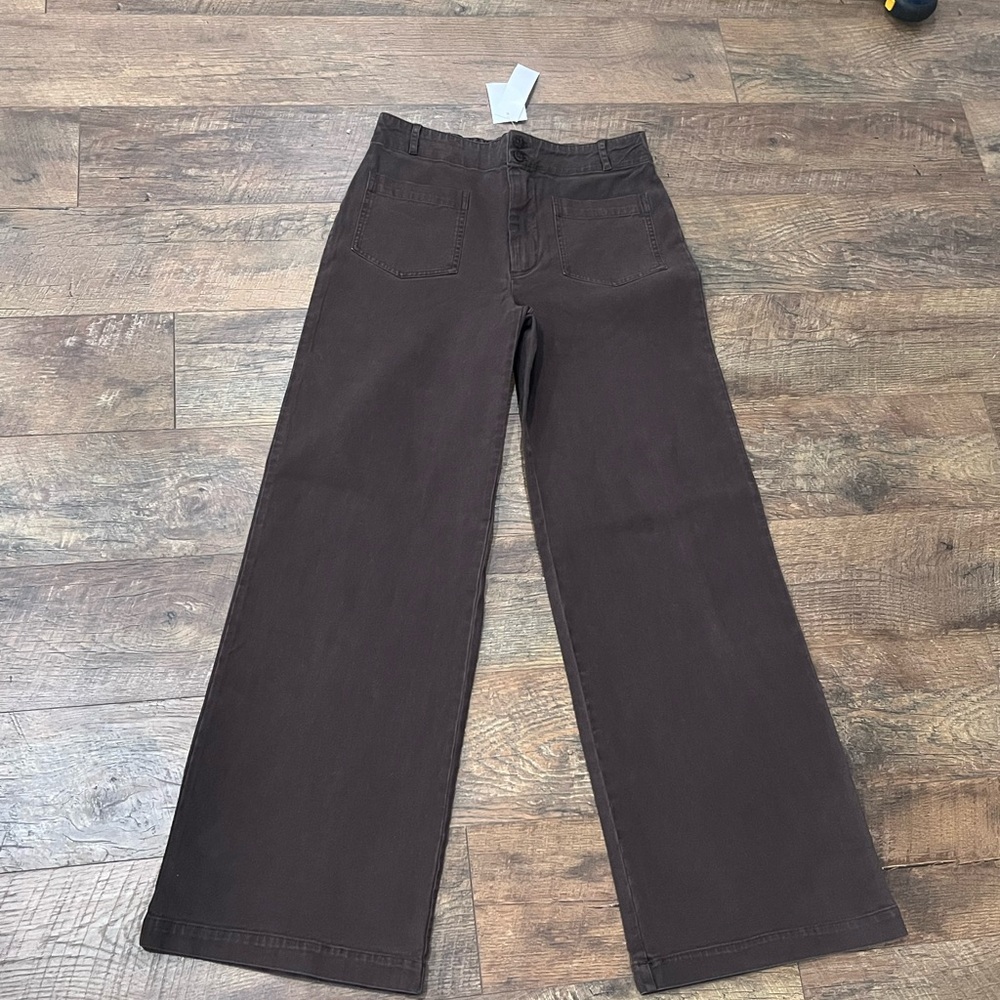 Brown Wide-Leg Pants
